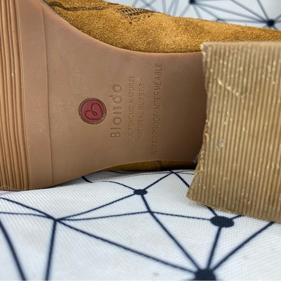 Blondo Reese taupe suede ankle booties size 6.5 - Picture 8 of 9